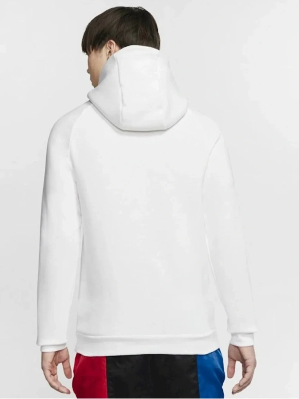 Jordan Paris Saint Germain White Hoodie Kangaroo Pocket Logo Men’s M BQ8350-100